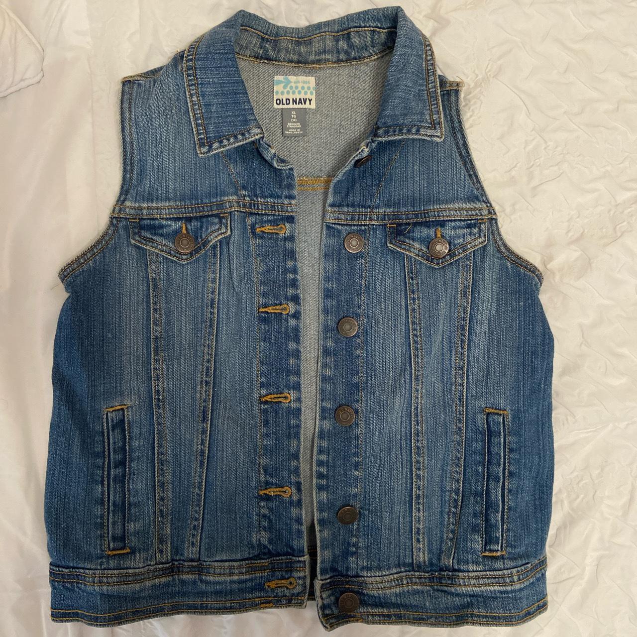 Blue jean vest hot sale old navy