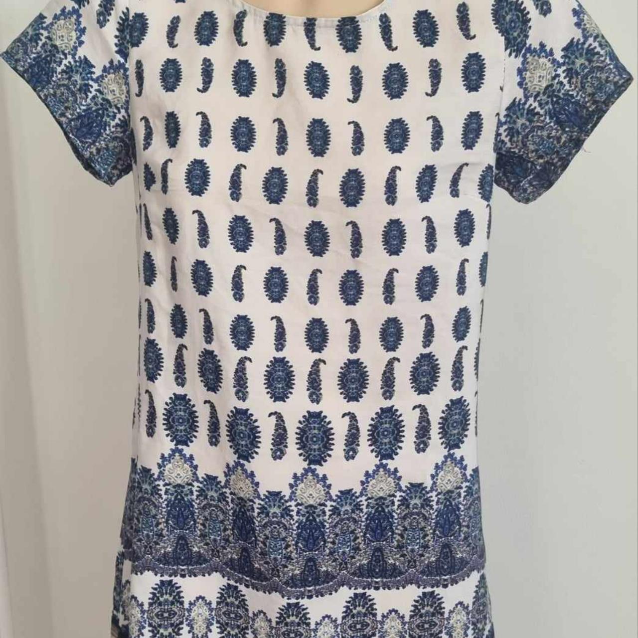 Size 10 Dotti Shift Dress. This cute, patterned... - Depop