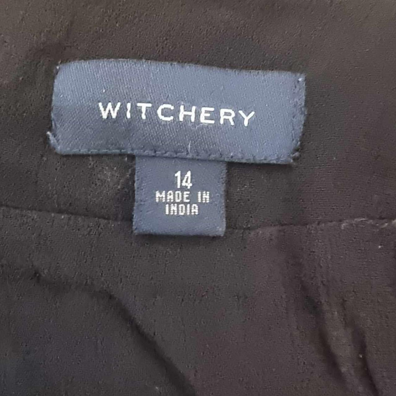 Size 14 Witchery Black Skirt Mid length black skirt... - Depop