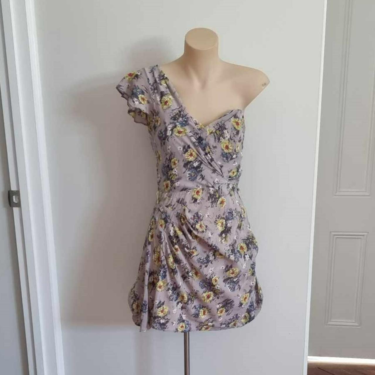 Size 8 Vintage Manning Cartell 1 shoulder dress.... - Depop