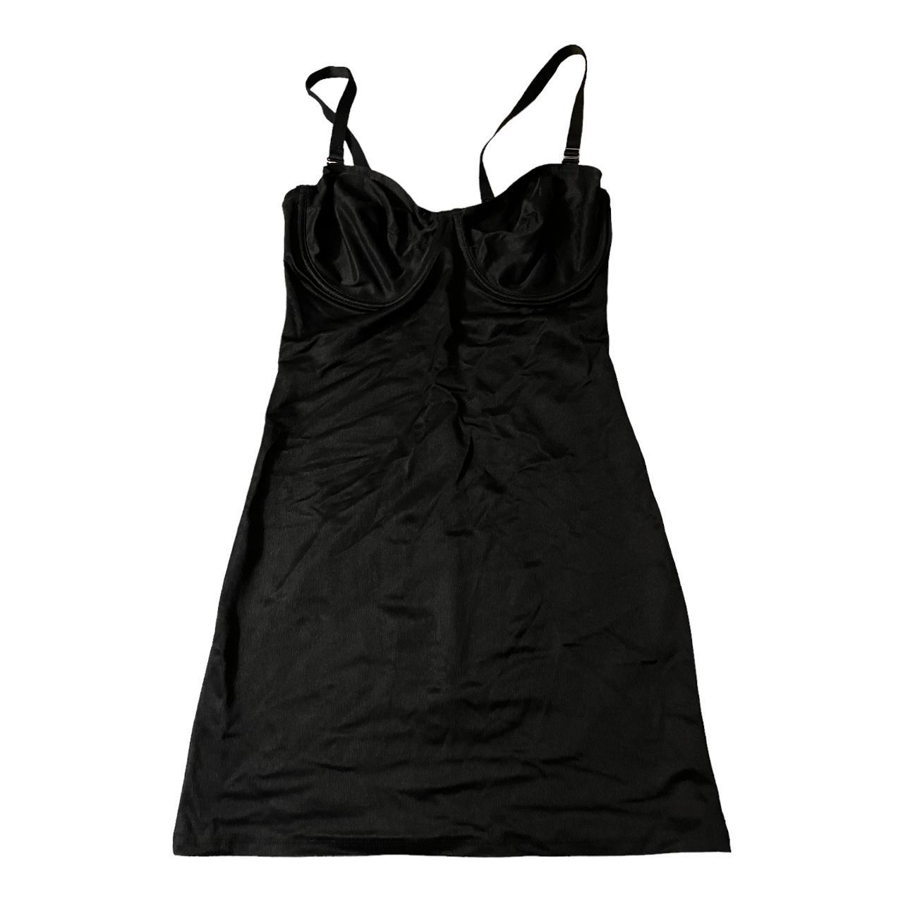 Black shapewear bodycon dress with removable straps... Depop
