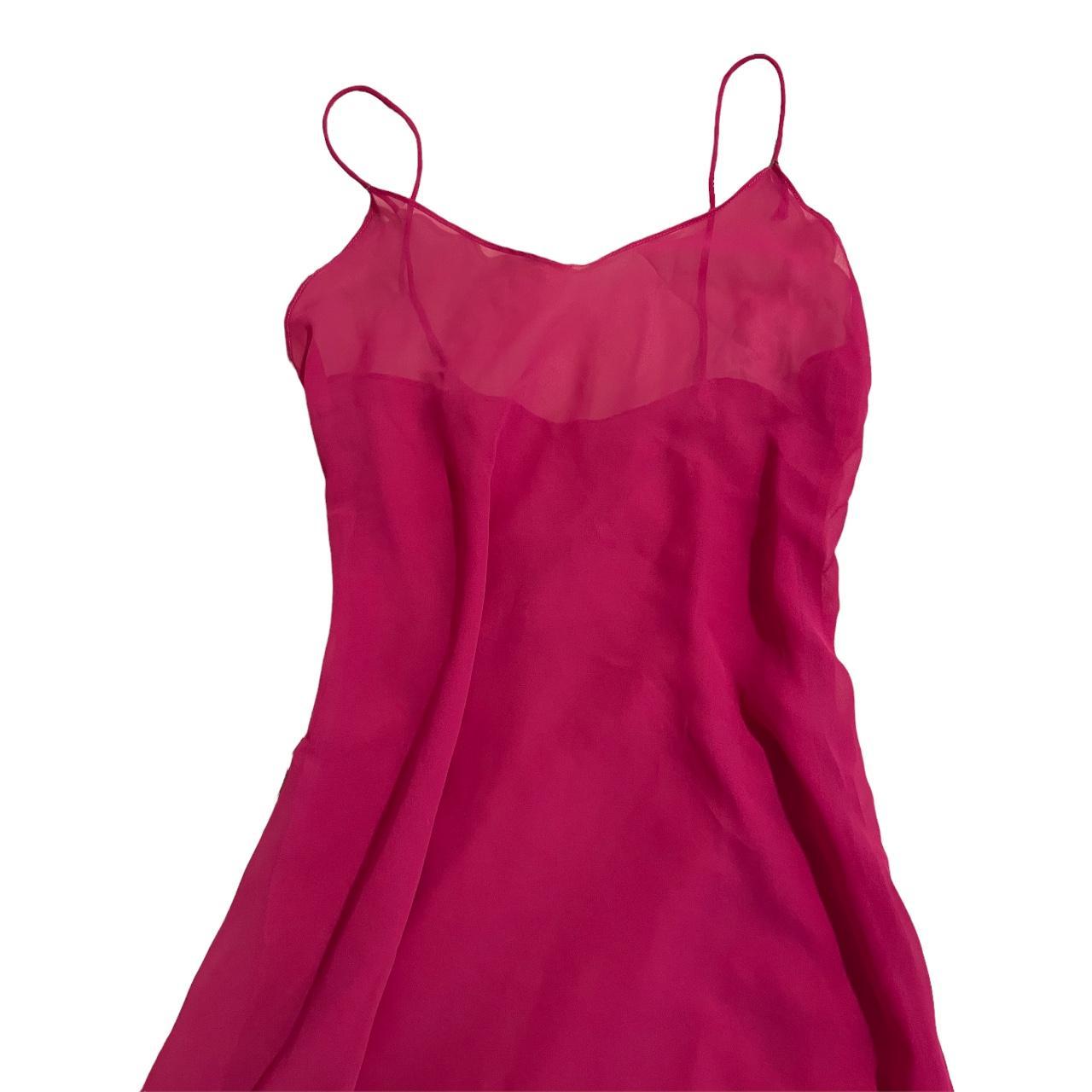 90s Sheer long pink dress Stunning dress, but it... - Depop