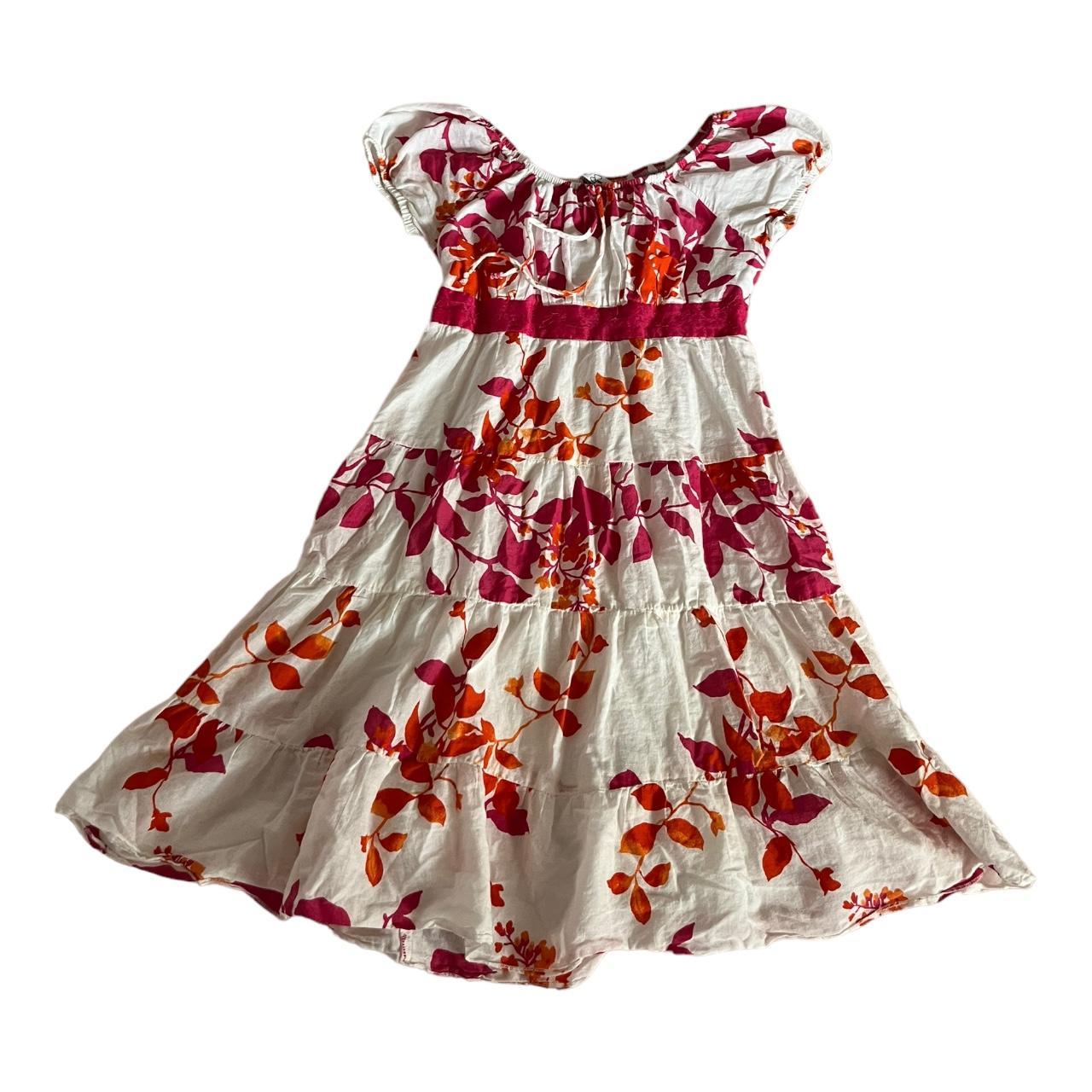 Women's Pink and Orange Dress Depop