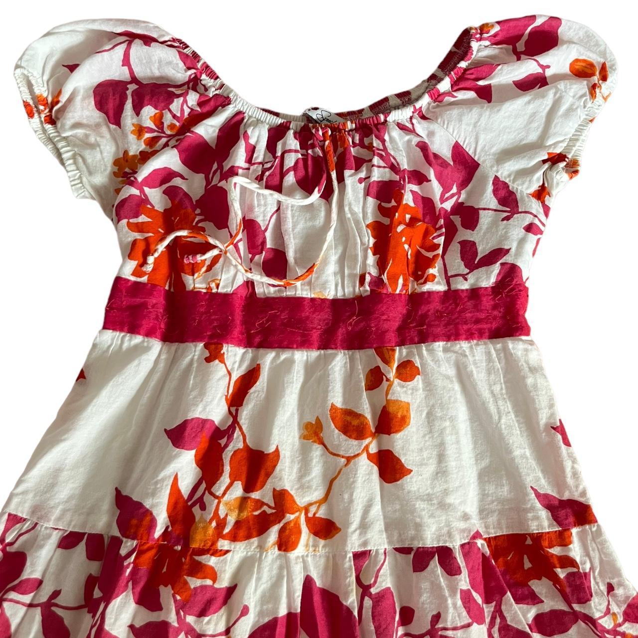 Women's Pink and Orange Dress Depop