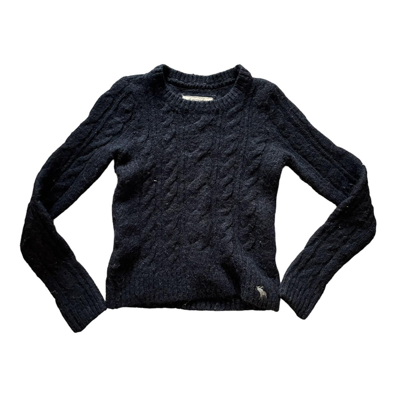 2000s Abercrombie & fitch black knit longsleeve... - Depop