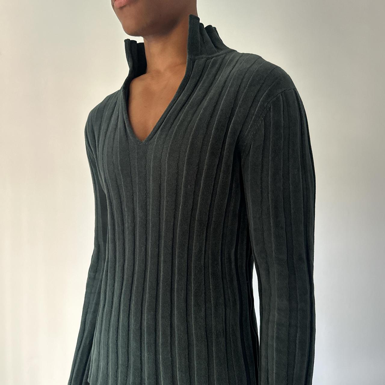 ACNE STUDIOS Ribbed velour sweater Emerald Green | Depop