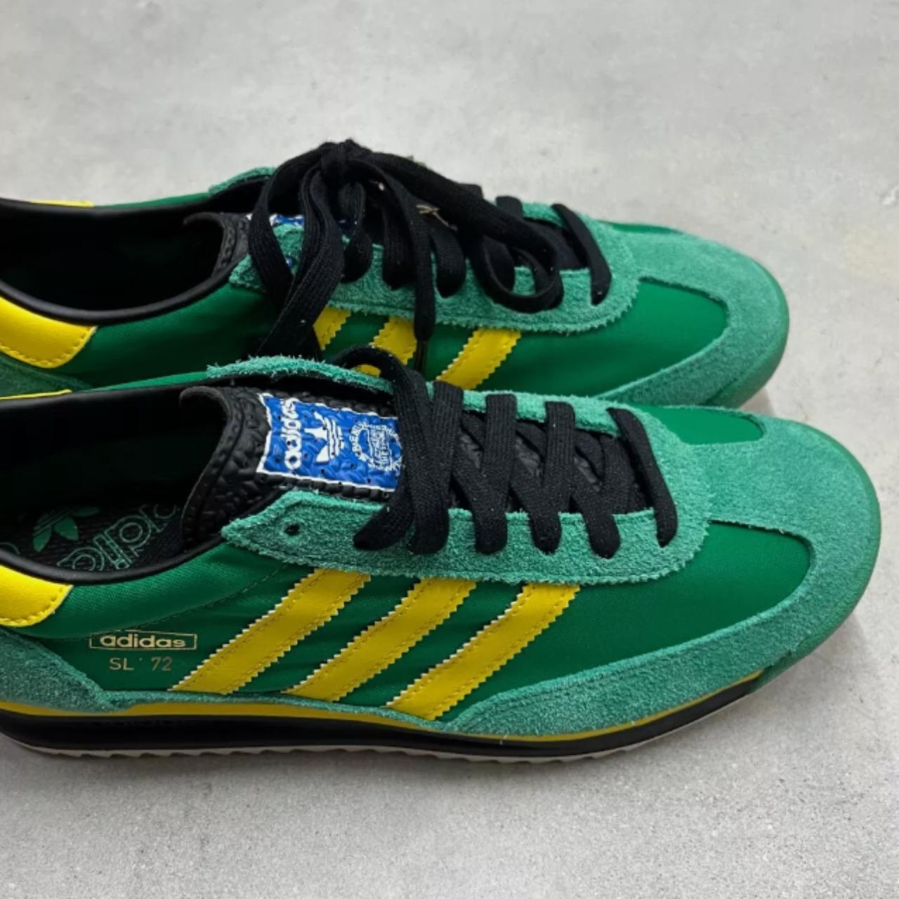 Adidas green and yellow trainers online