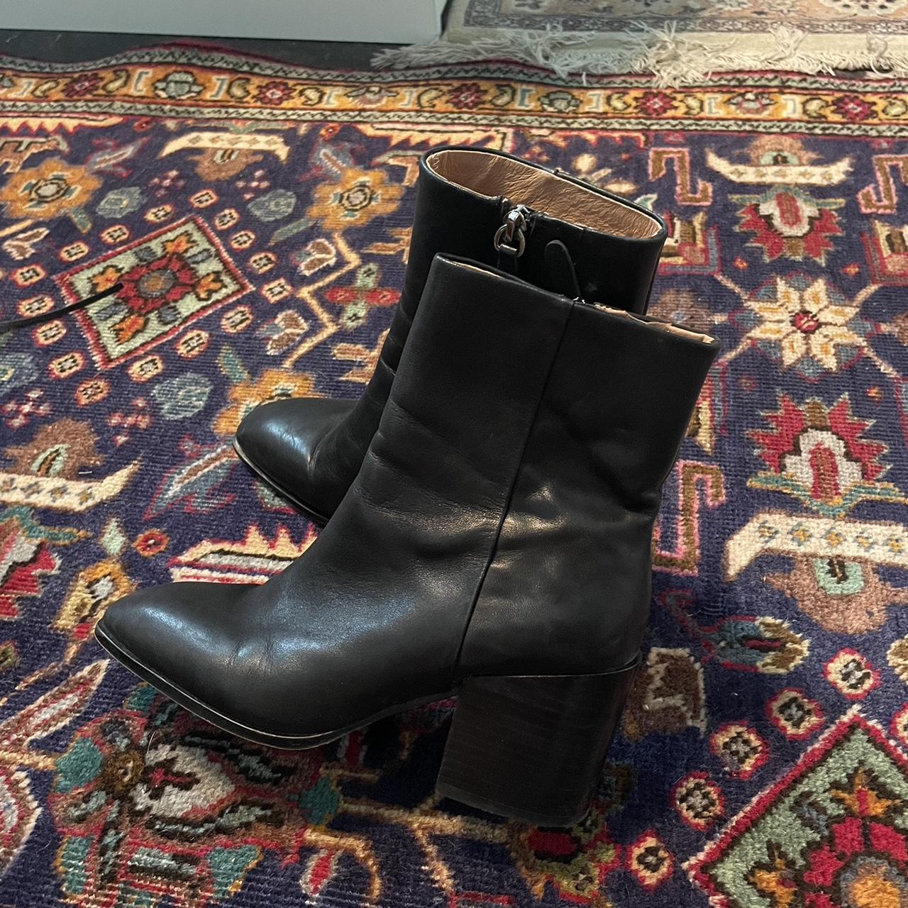Alias mae black leather boots EU 37 Would fit 7... Depop