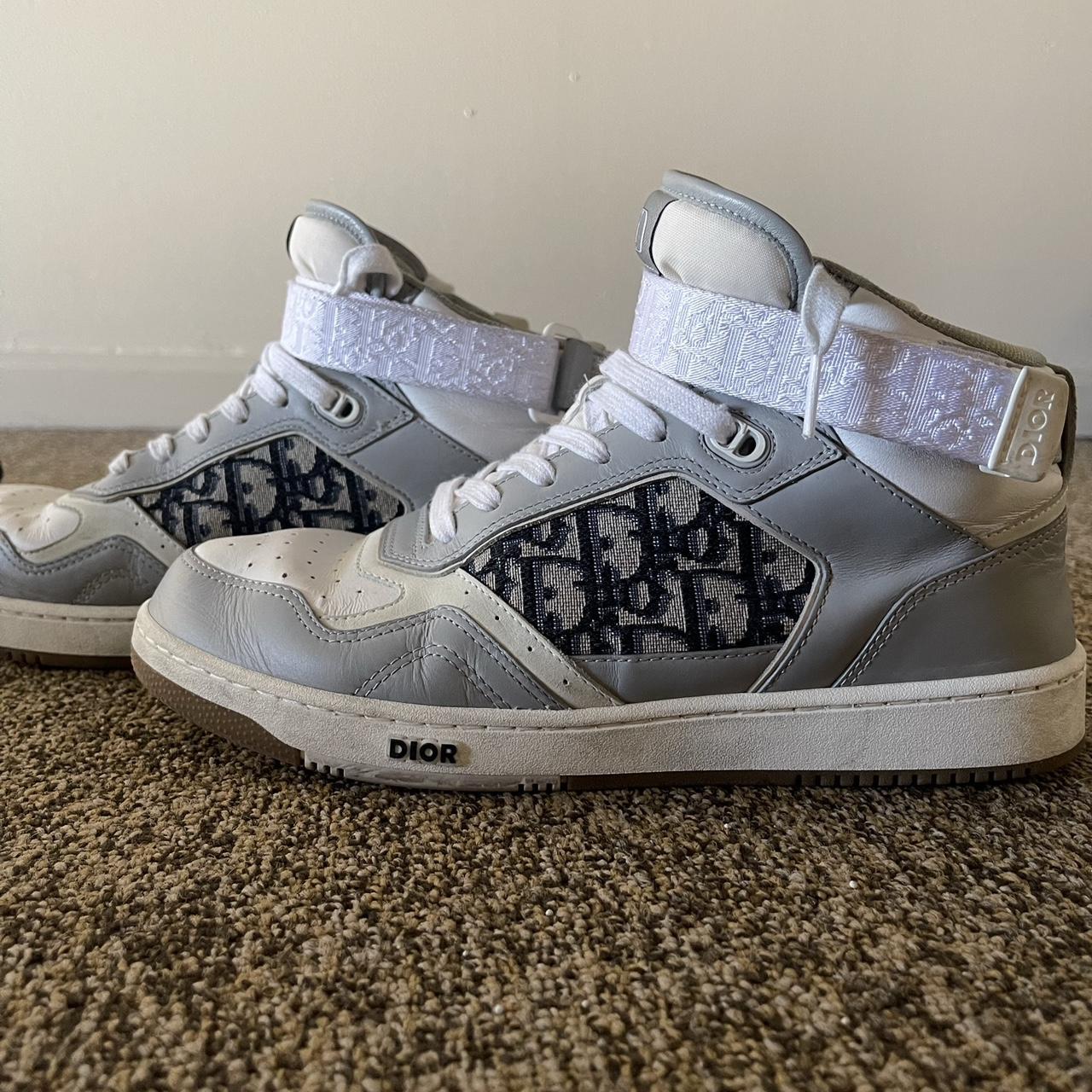DIOR B27 High Cut Sport Shoes Grey/White Decent | Depop