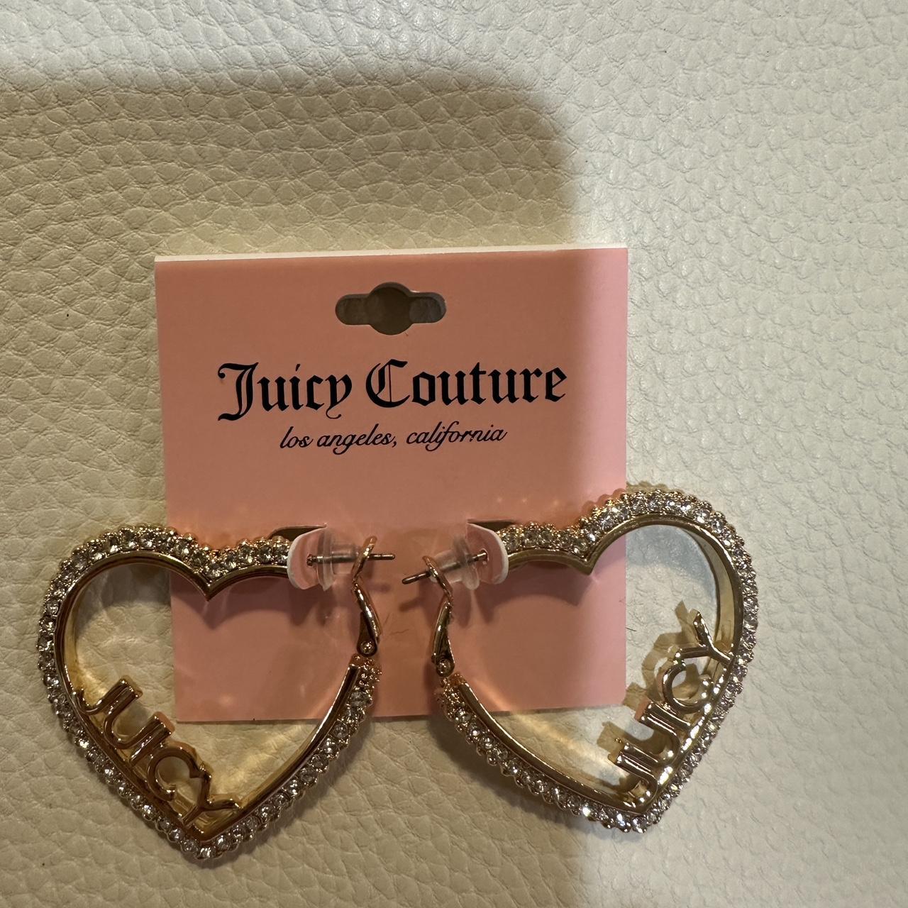 🎀Juicy couture necklace + earring set🎀 Gold juicy - Depop