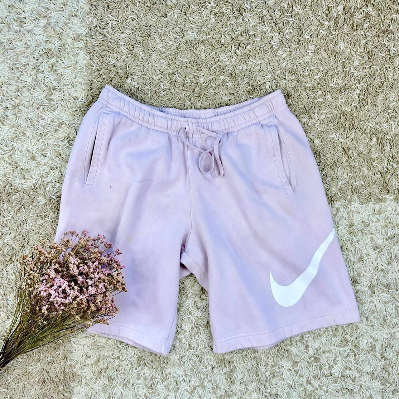 Pink nike fleece shorts mens best sale