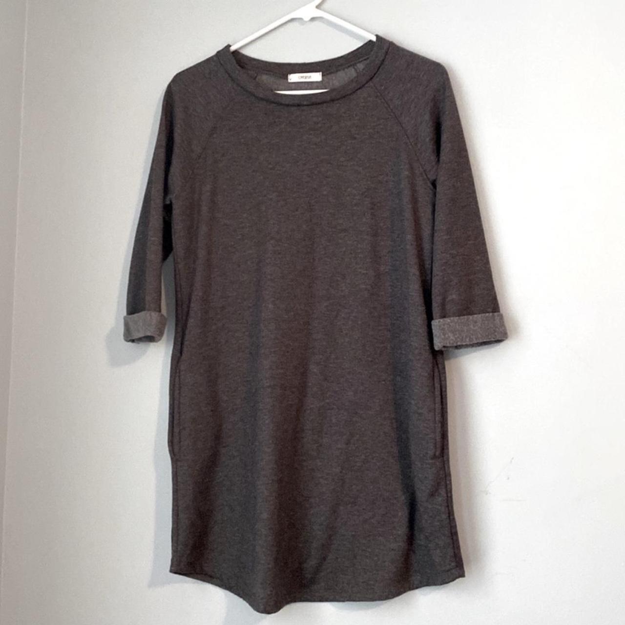 Cherish Dark Grey Fleece Sweater Dress Size S