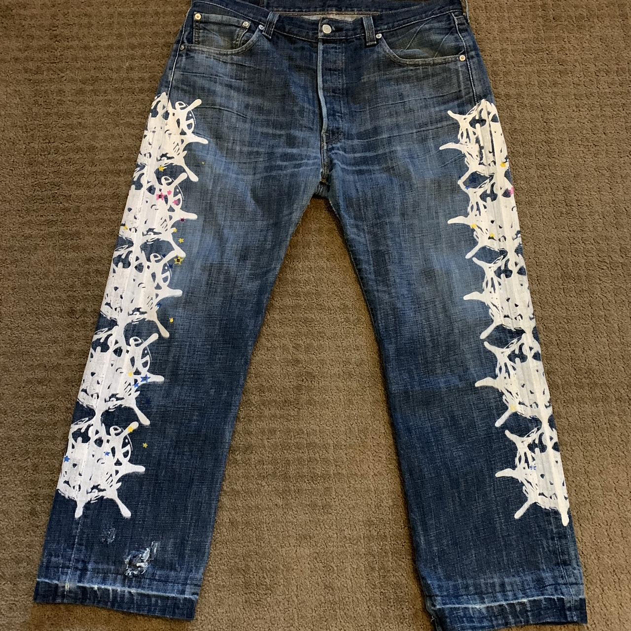 Sp5der vintage levi jeans spider worldwide... - Depop