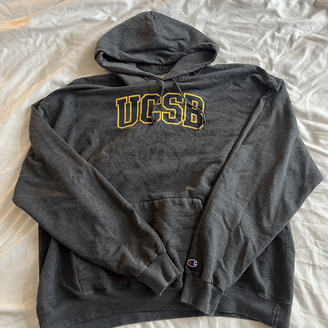 Champion UCSB hoodie XXL Dark Grey Super comfy - Depop