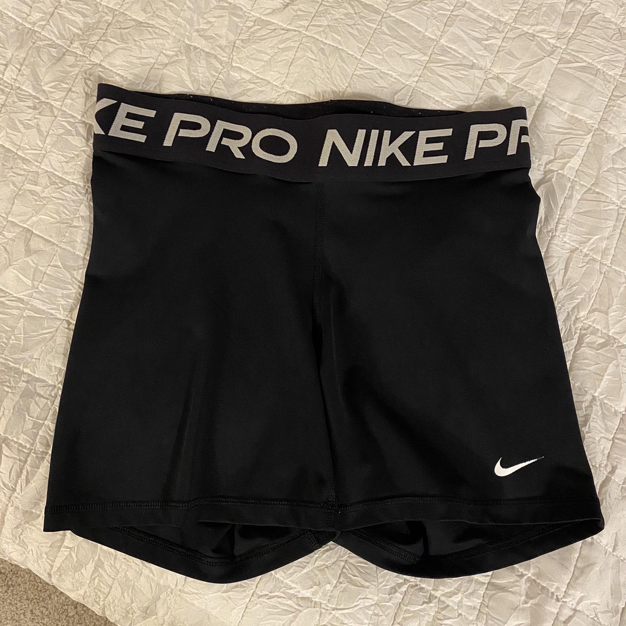 Black 5’ Nike pro shorts. Worn a few times, just too... - Depop