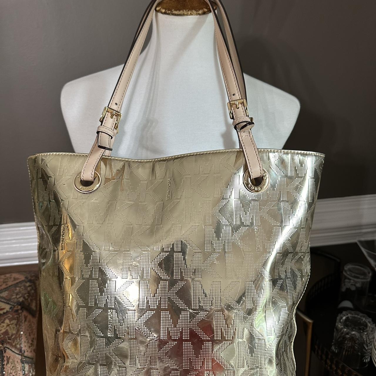 Michael invicible kors gold metallic handbag