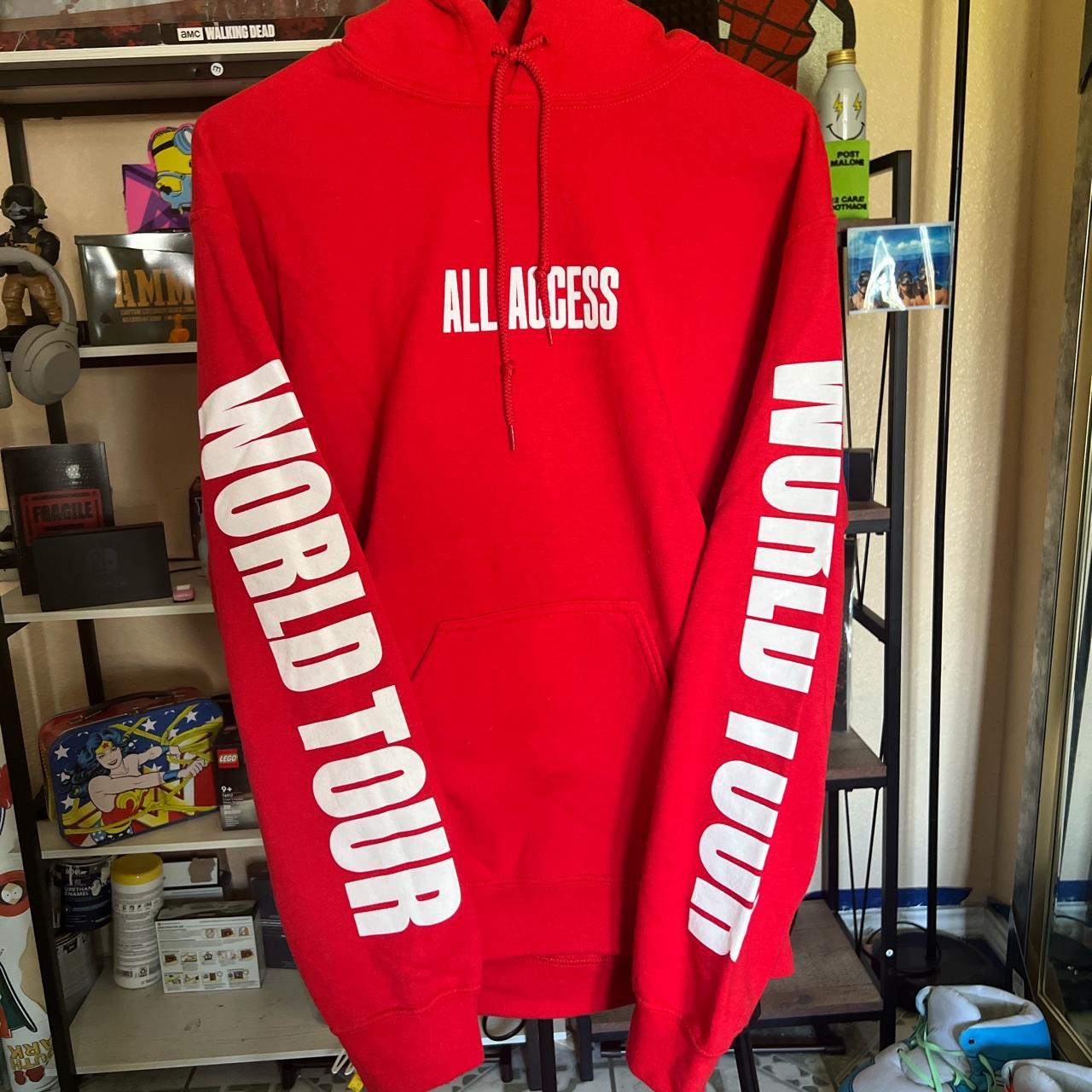 Purpose tour hoodie red best sale