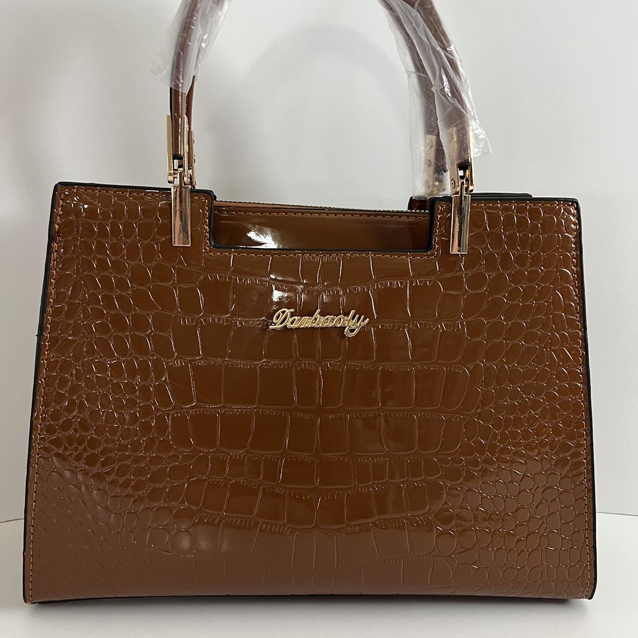 Danbaoly Brown Patent Handbag Depop