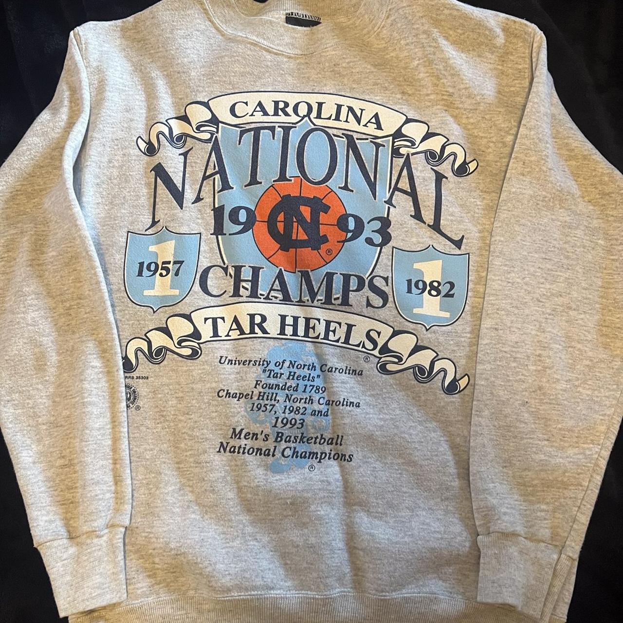 Vintage Carolina Tar Heels Sweatshirt Size Depop