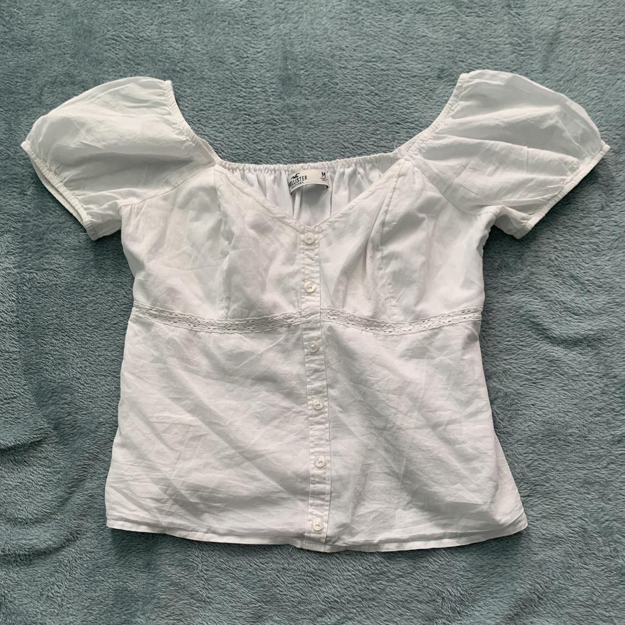 Hollister Baby Doll Top (size medium but can fit a... - Depop