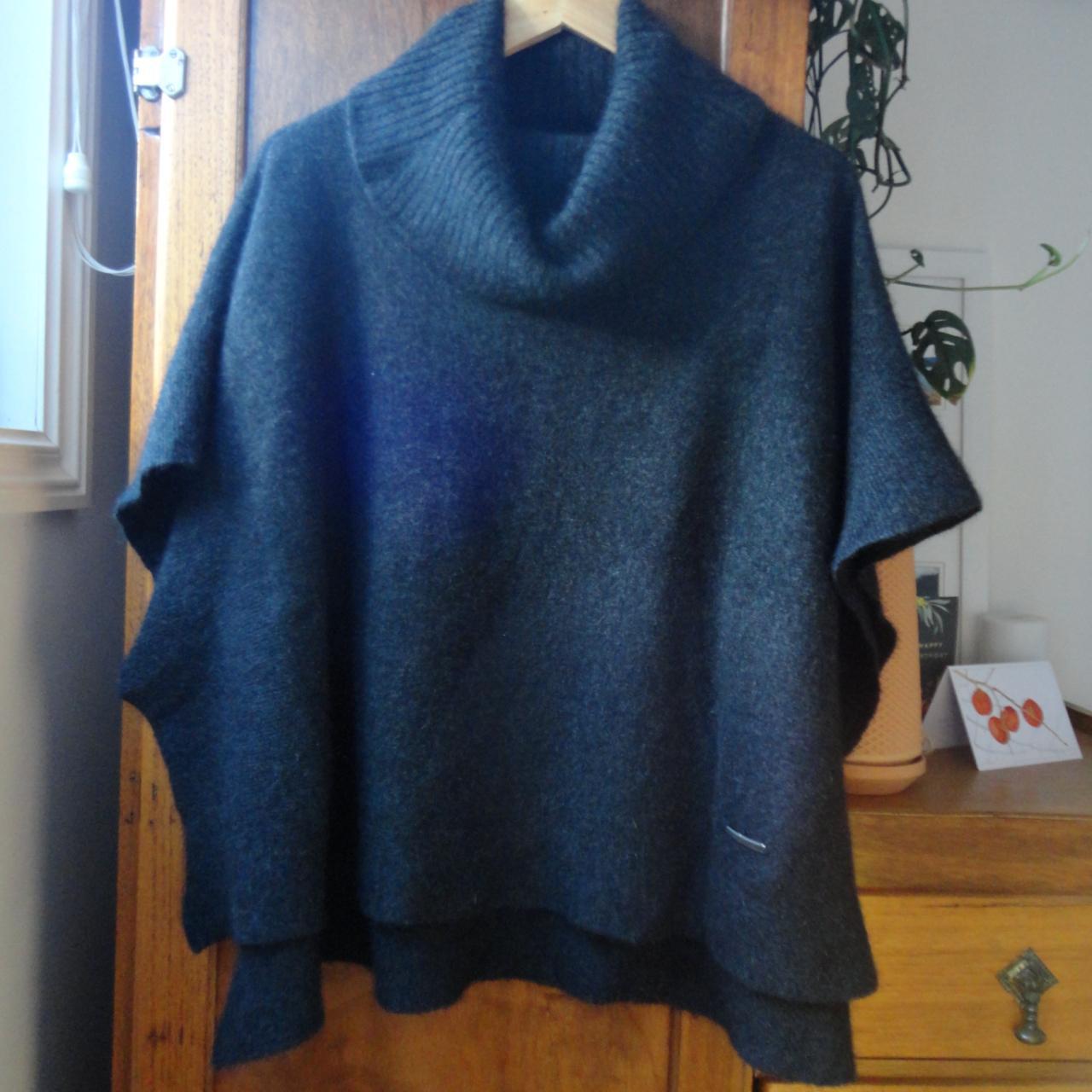 Merinomink cape/poncho in luxury merino, possum and... - Depop