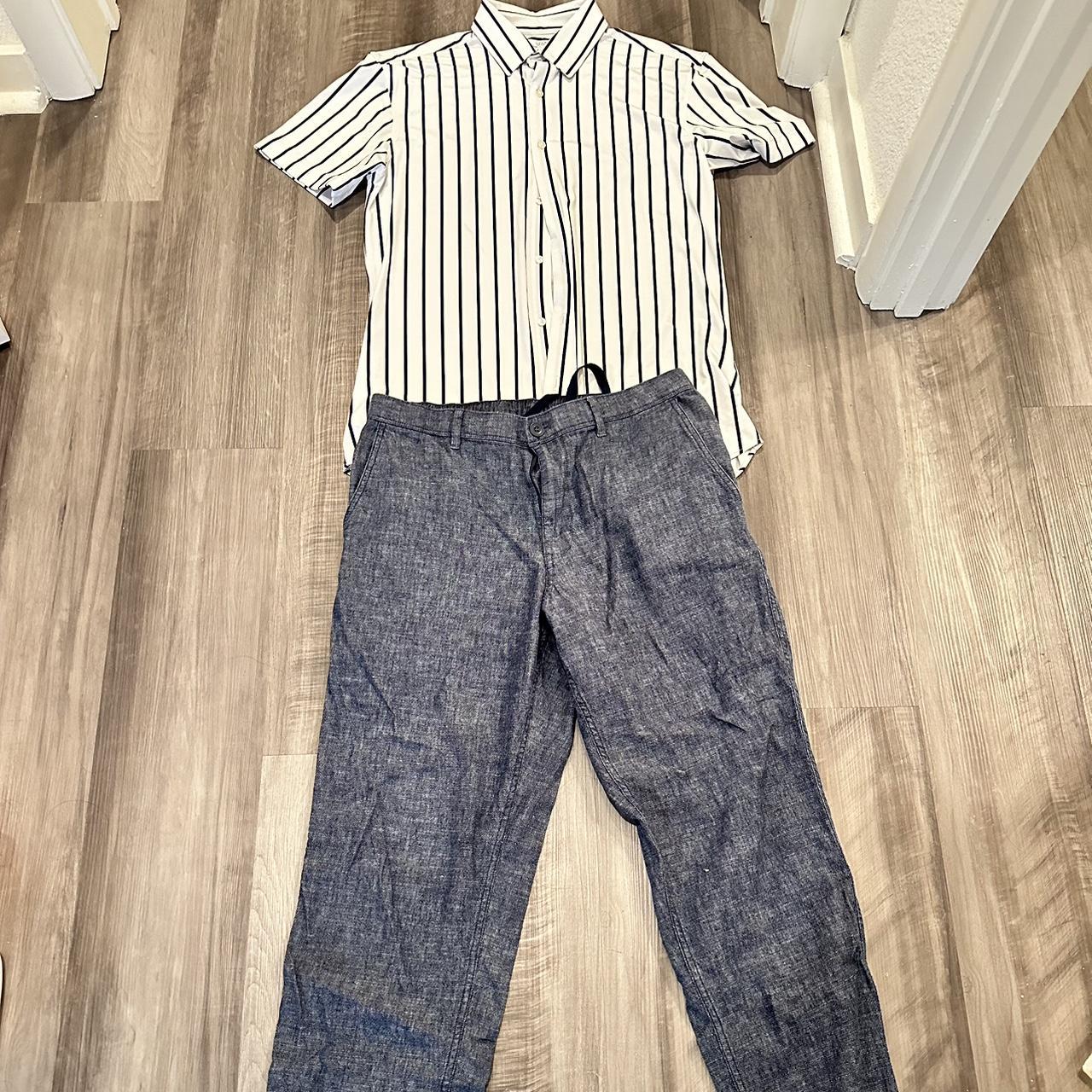 Uniqlo Linen-Blend Relaxed Pants (Size M)