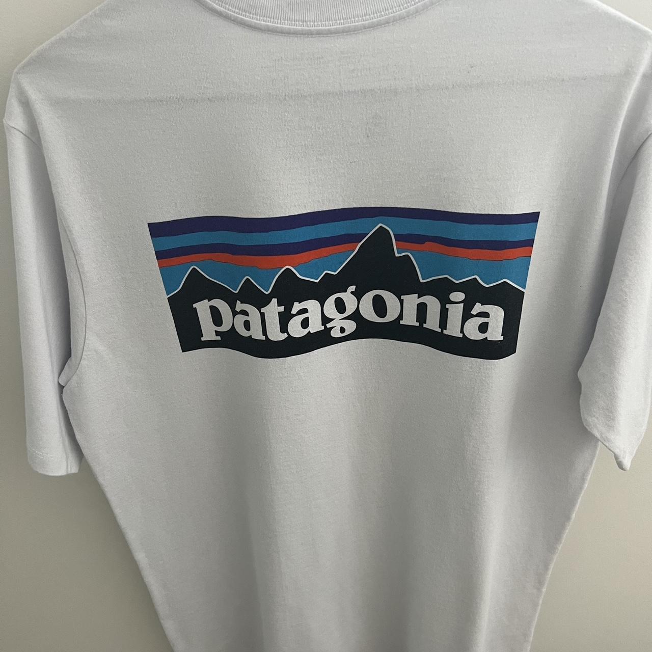 Patagonia white t-shirt Brand - Patagonia Size -... - Depop