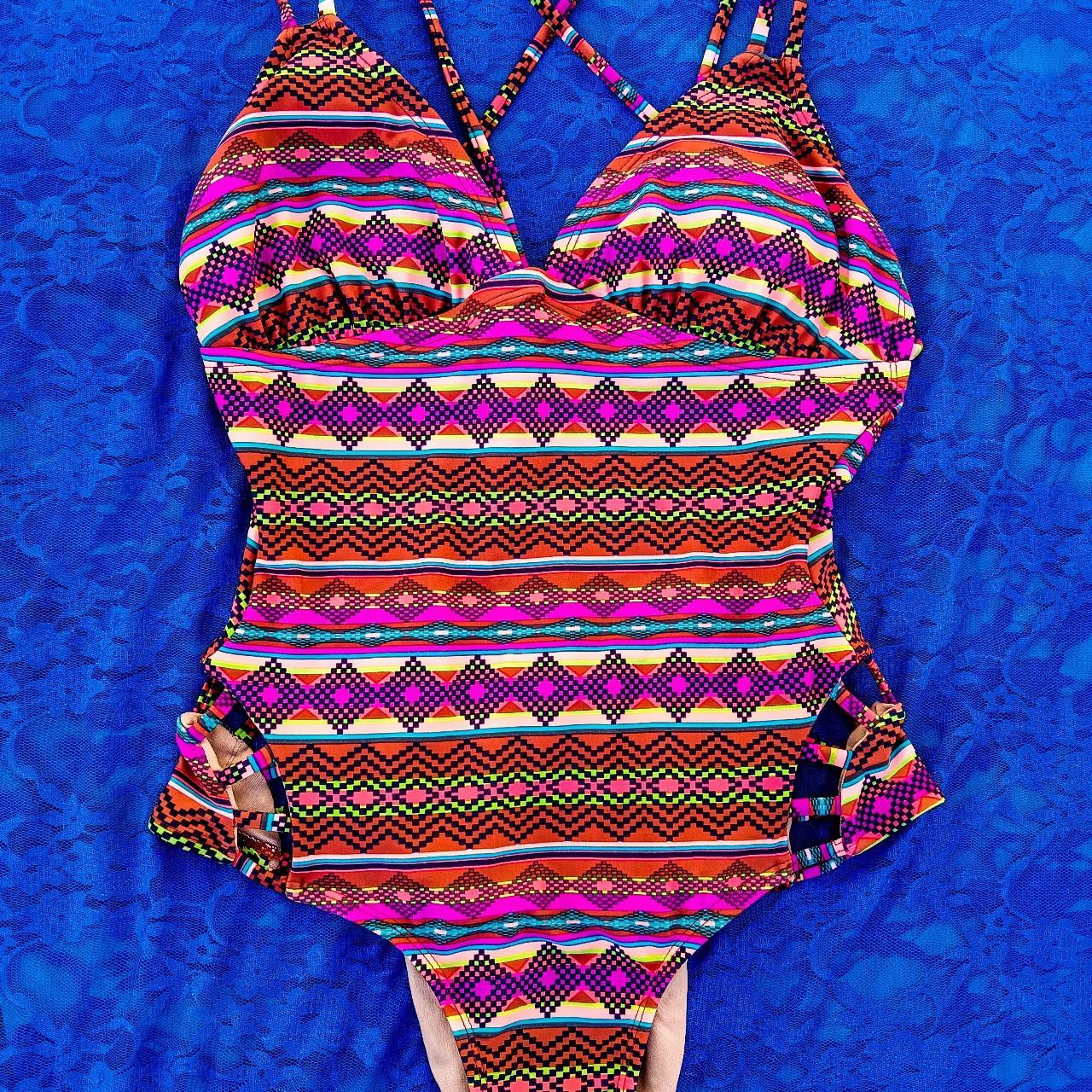 women's Aztec one-piece swimsuit #swimwear #summer... - Depop