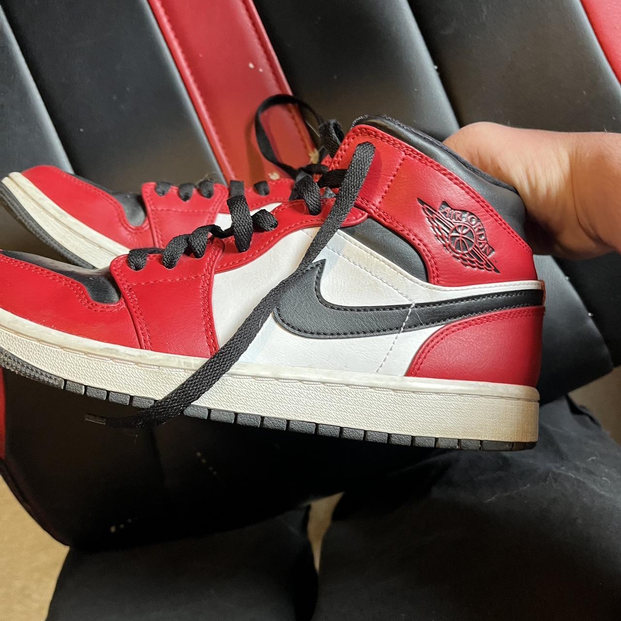 jordan 1 mid chicago toe bought from las vegas nike | Depop