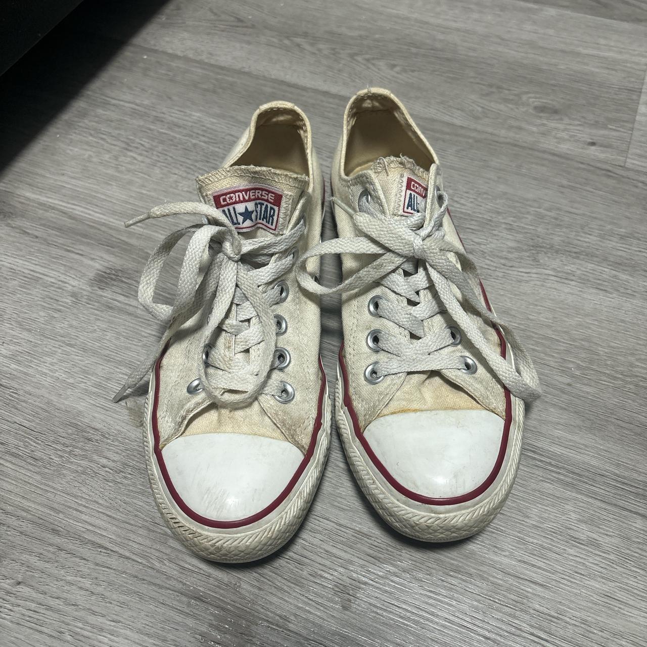 Converse white used best sale