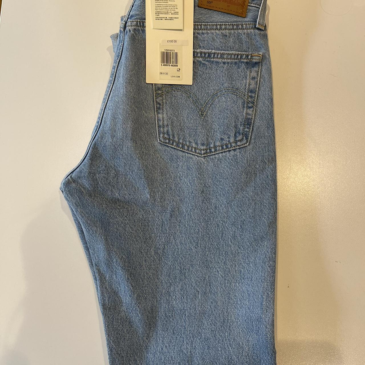 Original 501 Levi blue jeans size 28 waist 32 leg - Depop