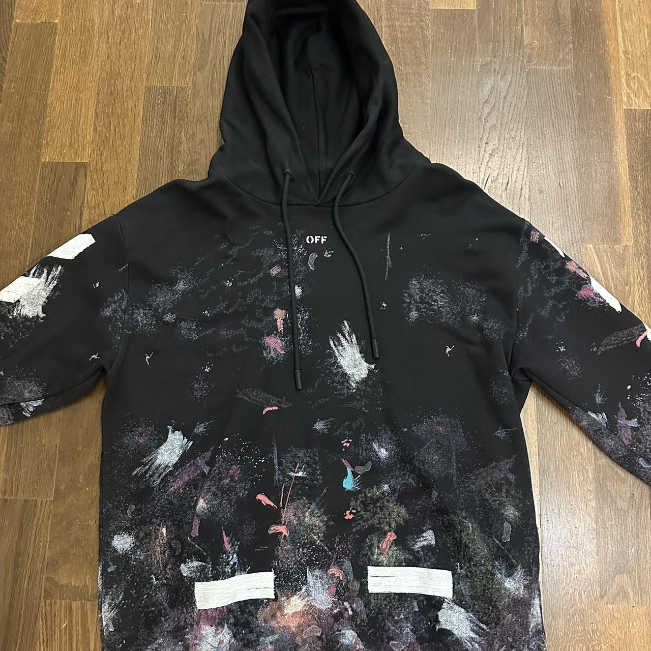 Off White „Galaxy“ hoodie with brushed effects, Size...