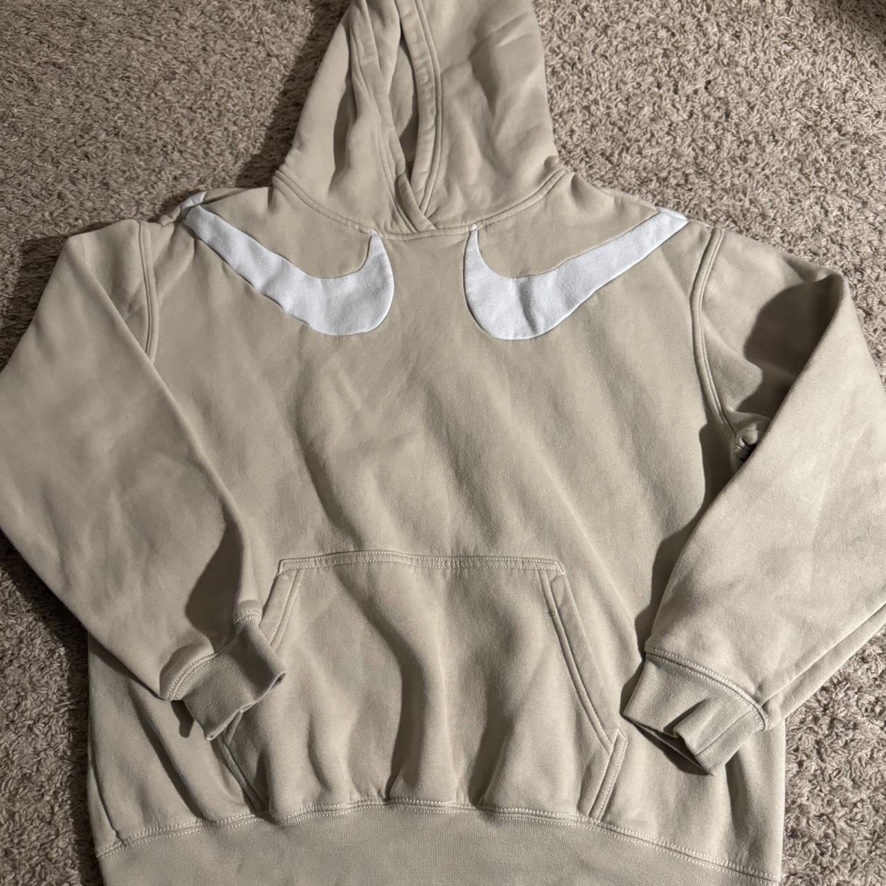 mens cream nike hoodie