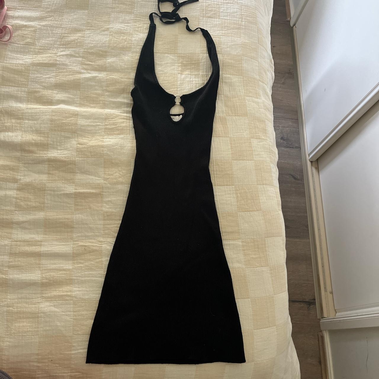 Glassons black mini halter tie dress - Depop