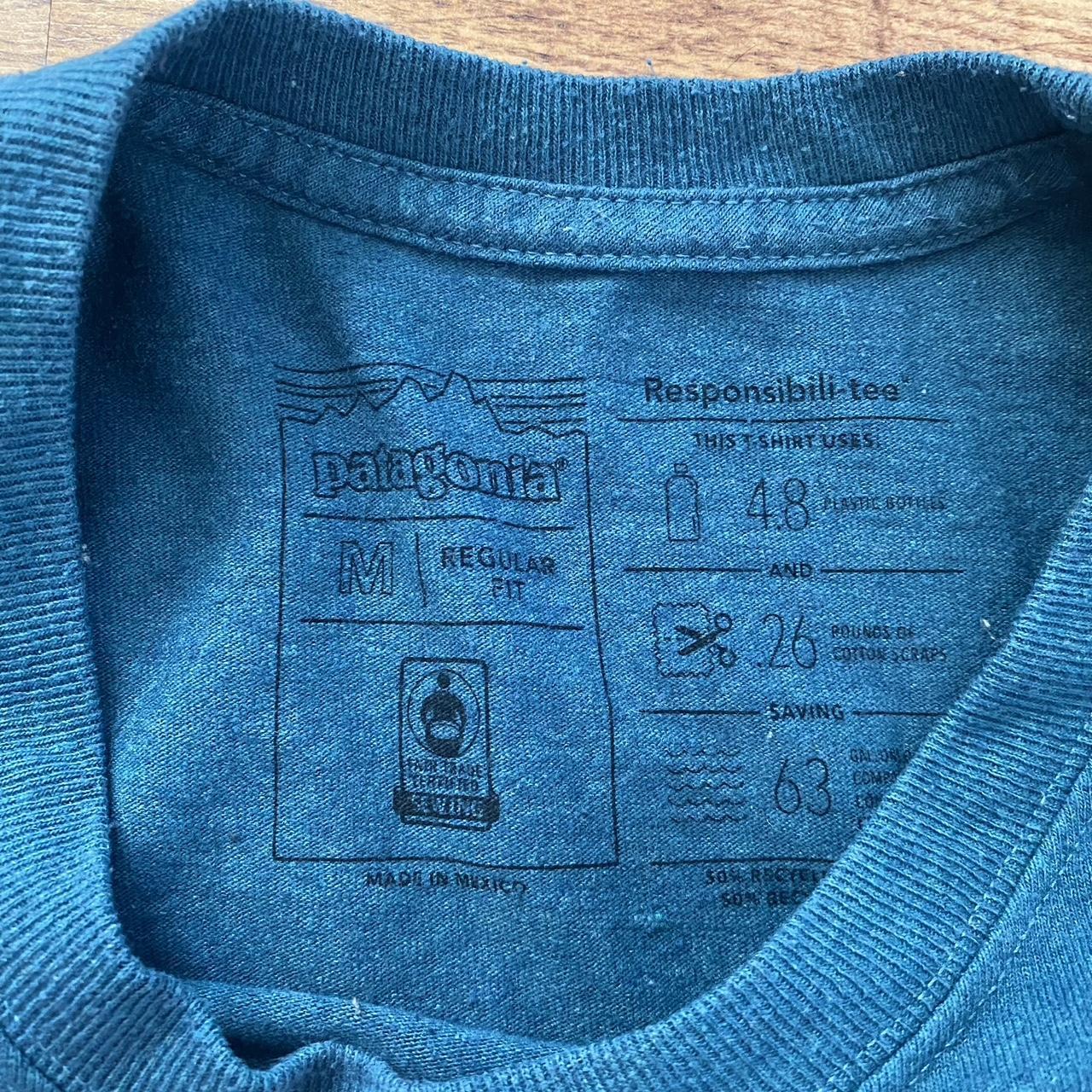 Patagonia teal green blue logo quote ed abbey t... - Depop