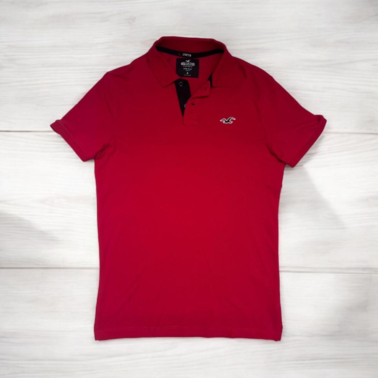 Hollister Men s Red Polo Shirt Medium Made. Depop