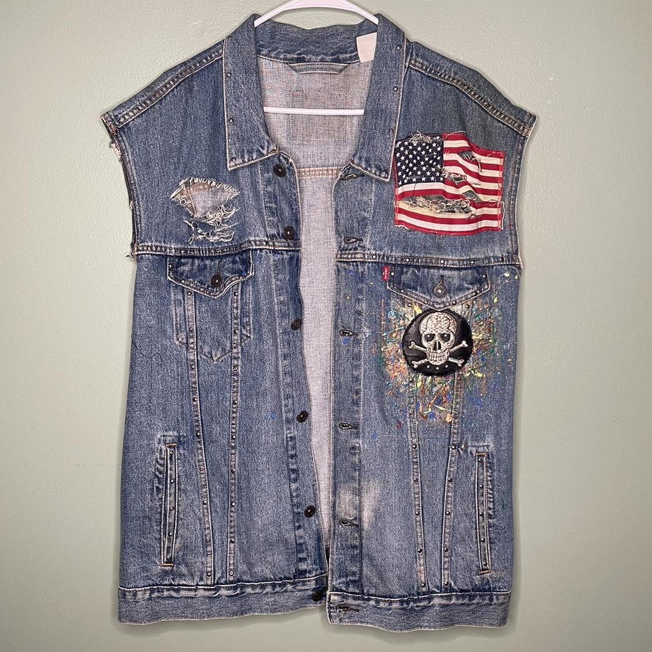 Denim battle fashion vest