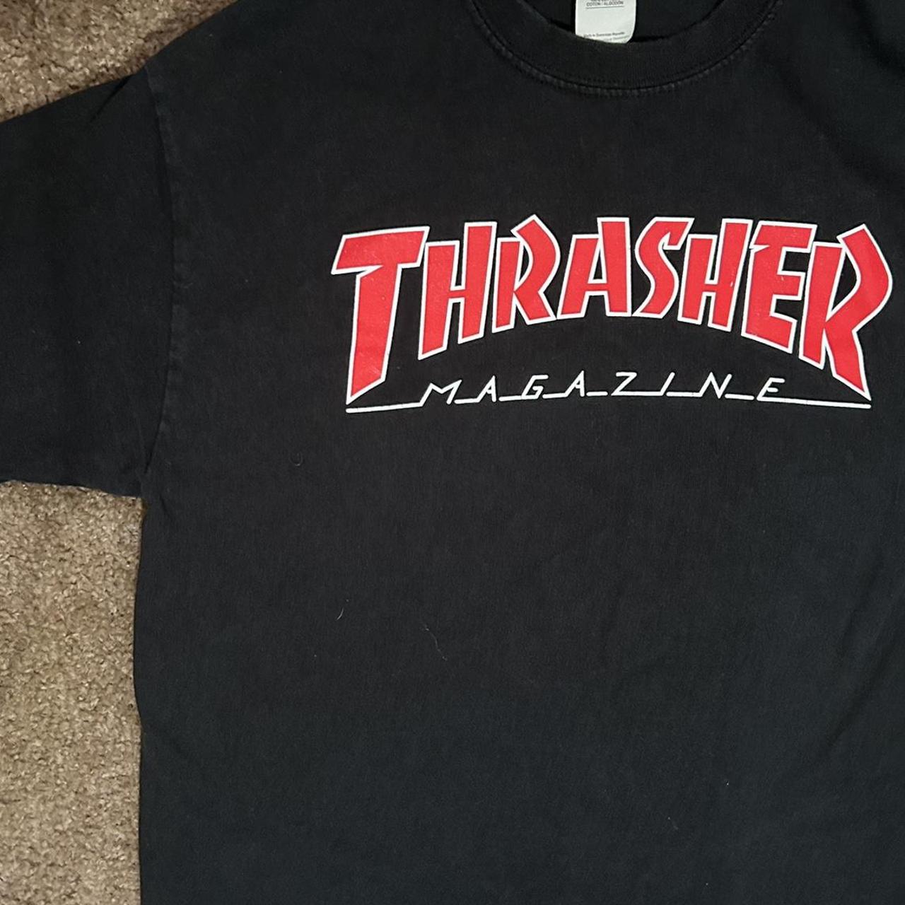 Thrasher Men's Black and Red T-shirt