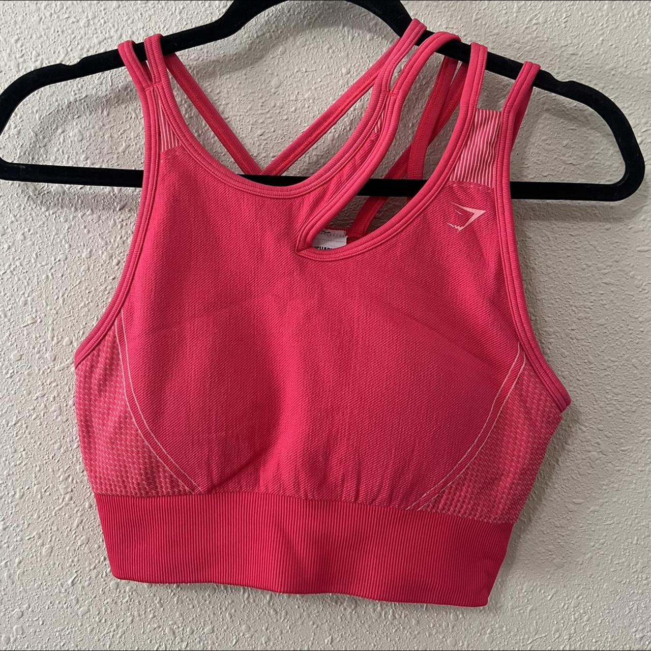 Gymshark Coral Sports Bra. High support, size Large.... Depop