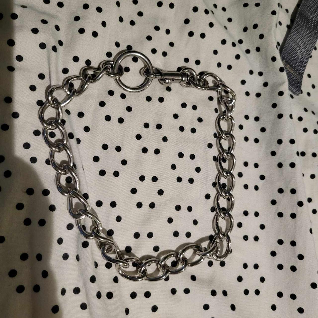 16 INCH, stainless steel dog collar, too big for my... Depop