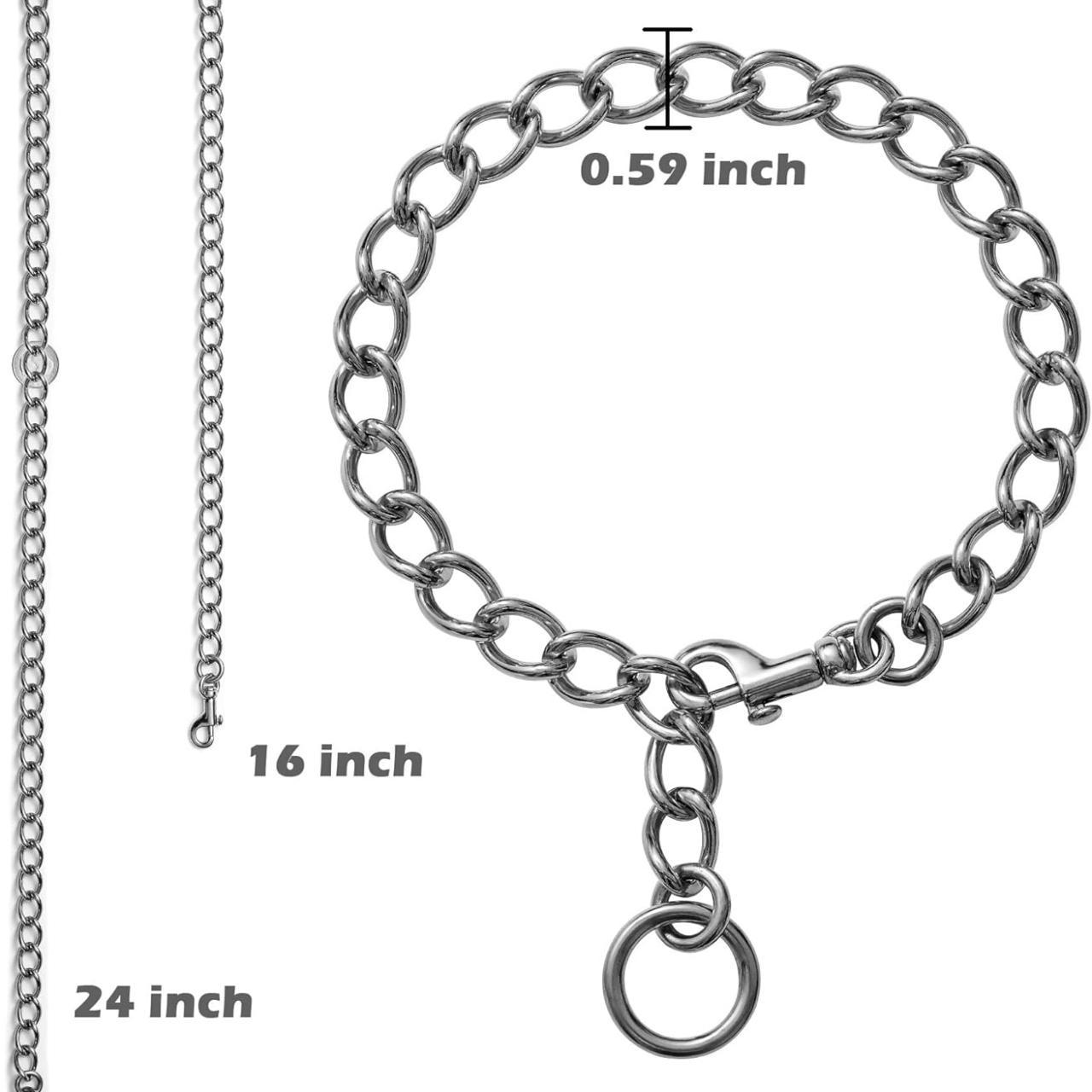 16 INCH, stainless steel dog collar, too big for my... Depop