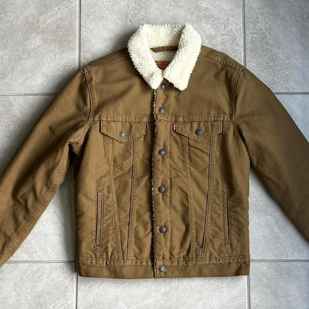 Canvas sherpa trucker sales jacket