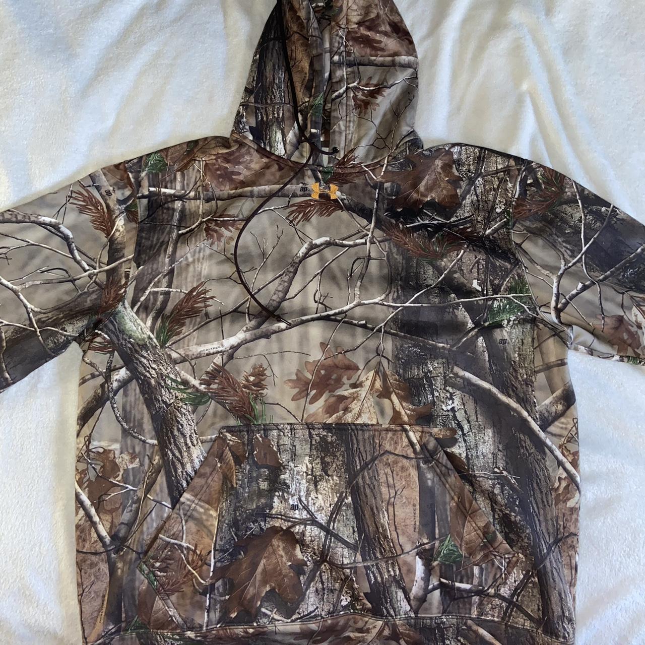 XL Camo Under Armour hoodie with a great design. No. Depop