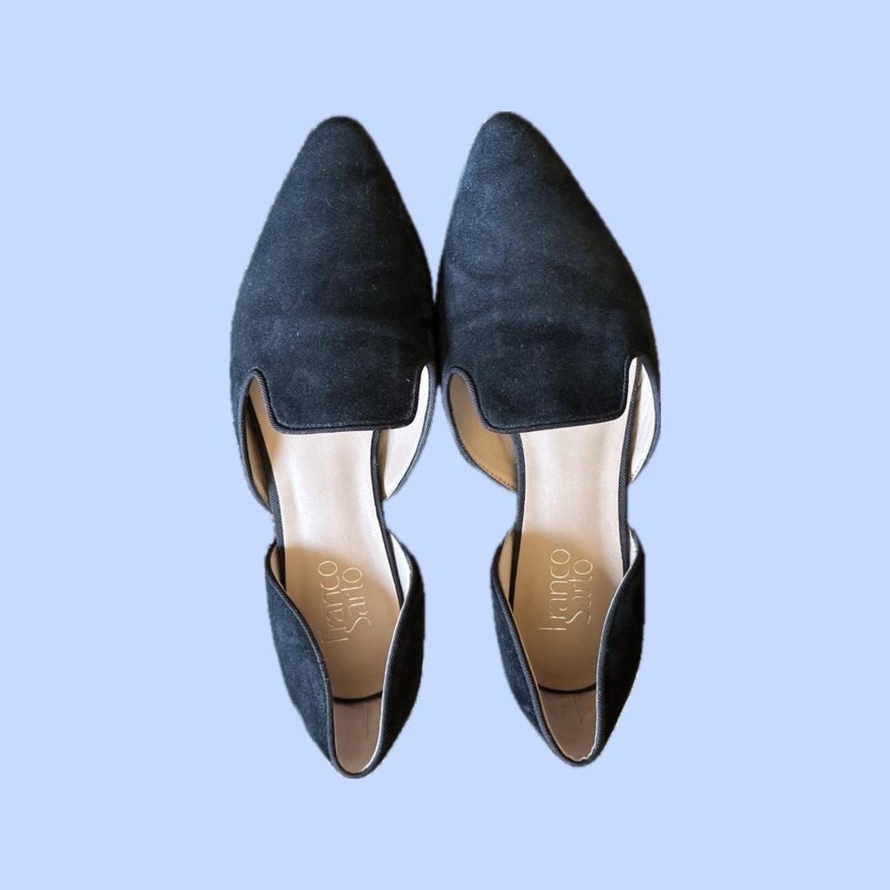 Franco sarto black suede flats online