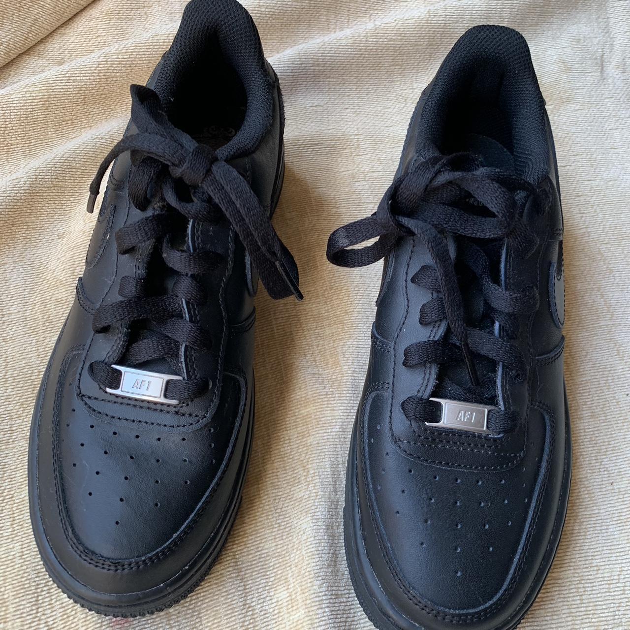 BOYS 5.5 BLACK AIRFORCES THIRTY BUCKS OR BEST OFFER - Depop