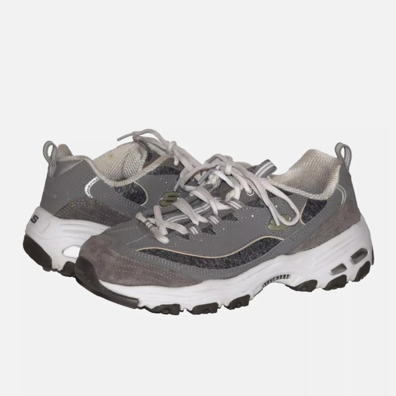 SKECHERS D Lites Me Time Gray Lace Up Low Top. Depop