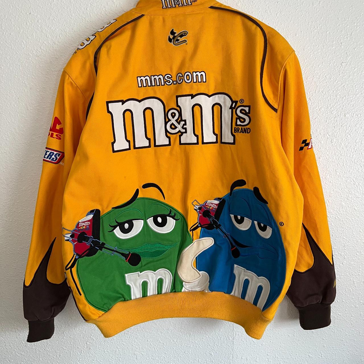 Vintage Nascar M M s Yellow Racing Jacket Chase Depop