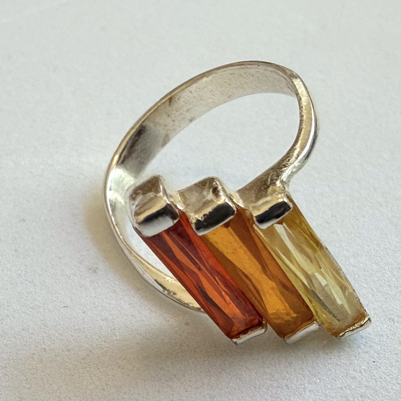 Women's Ring - Orange/Multi – Unique 925 sterling… - image 4