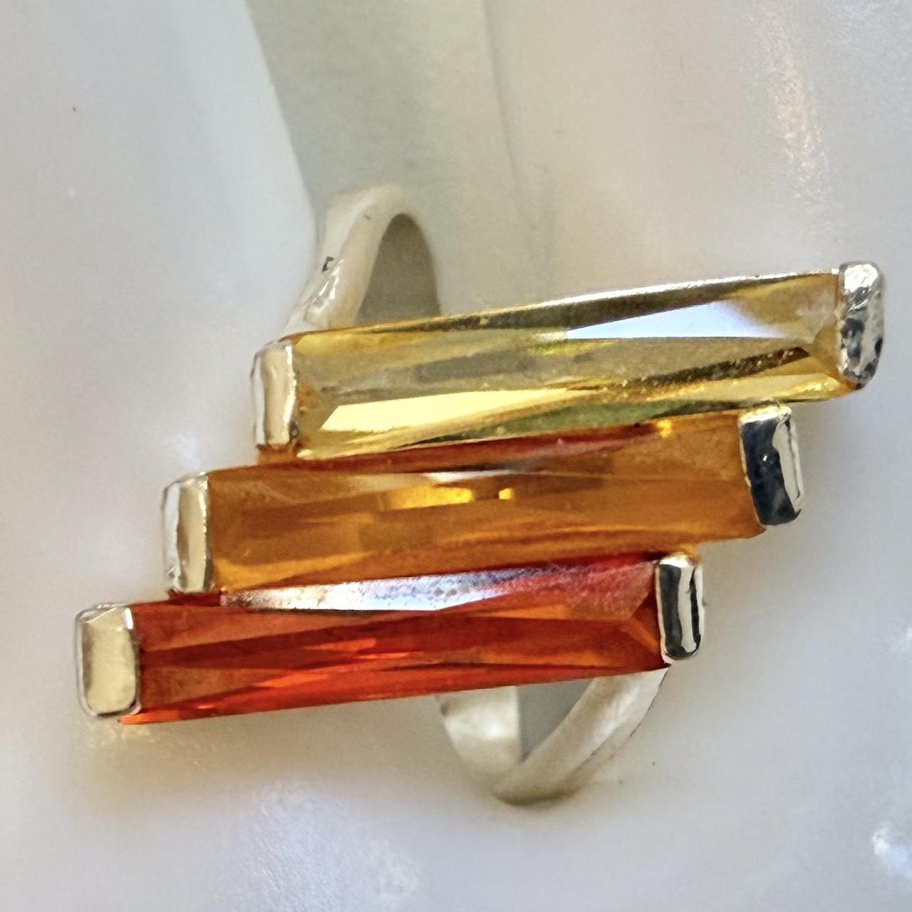 Women's Ring - Orange/Multi – Unique 925 sterling… - image 5