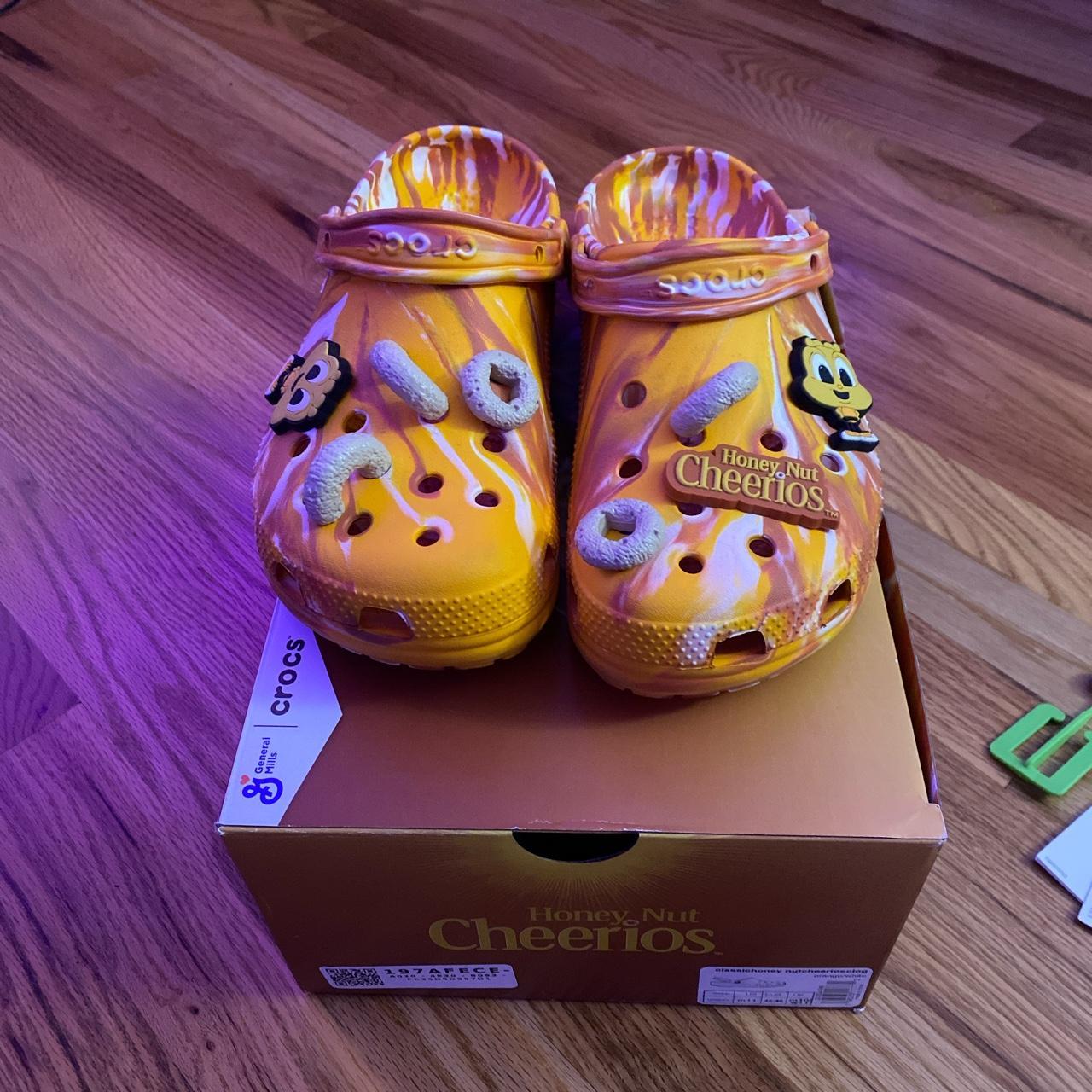 Purple and yellow clearance crocs